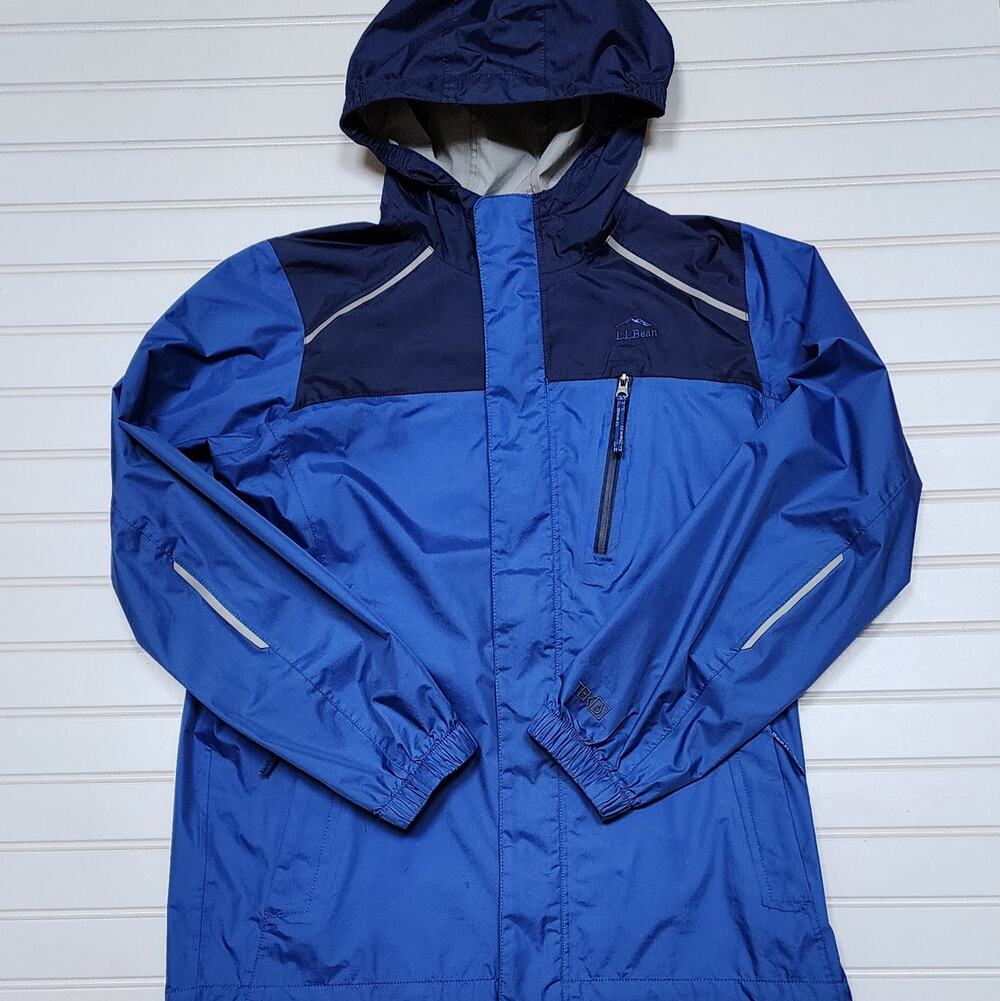L.L. Bean Kids Trail Model Colorblock Rain Jacket